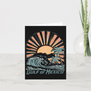 Tarjeta Golfo De México Desde 1672 Playa Vintage A Dos Lad