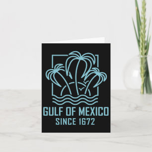 Tarjeta Golfo De México Desde El Amanecer Retro Vintage De