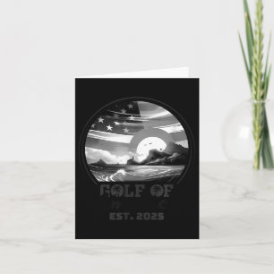Tarjeta Golfo Retro De Ee.Uu. 2025 Bandera Americana Golfo