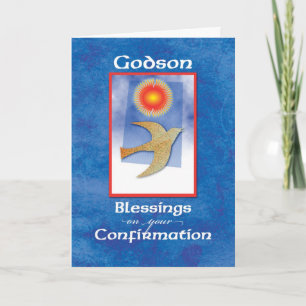 Tarjeta Golpe de confirmación de Godson en azul
