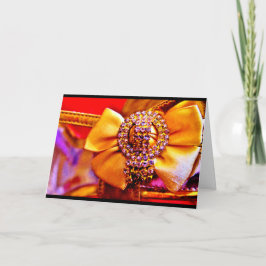 Tarjeta Golpe de oro y cristales