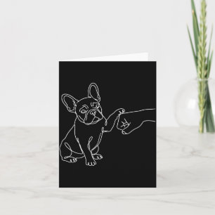 Tarjeta Golpe de puño de Bulldog Francés Mano de Frenchie