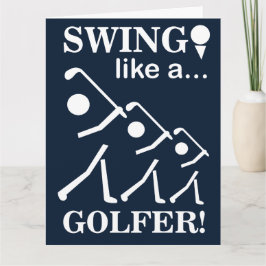 Tarjeta Golpea como un golfista Saludo de golf