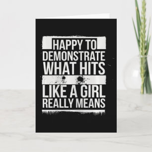 Tarjeta Golpea Como Un Mensaje De Poder De Chica Karate