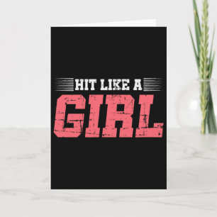 Tarjeta Golpea Como Una Chica Regalo De Chica De Boxeo Mma