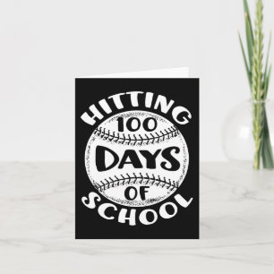 Tarjeta Golpeando 100 Días De Maestra De Jugador De Béisbo