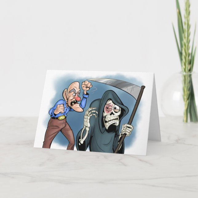 Tarjeta Golpeando a la muerte (Anverso)