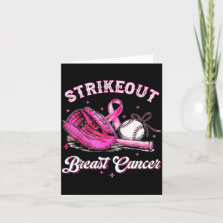 Tarjeta Golpear el Cáncer de Seno Lucha de Béisbol por la