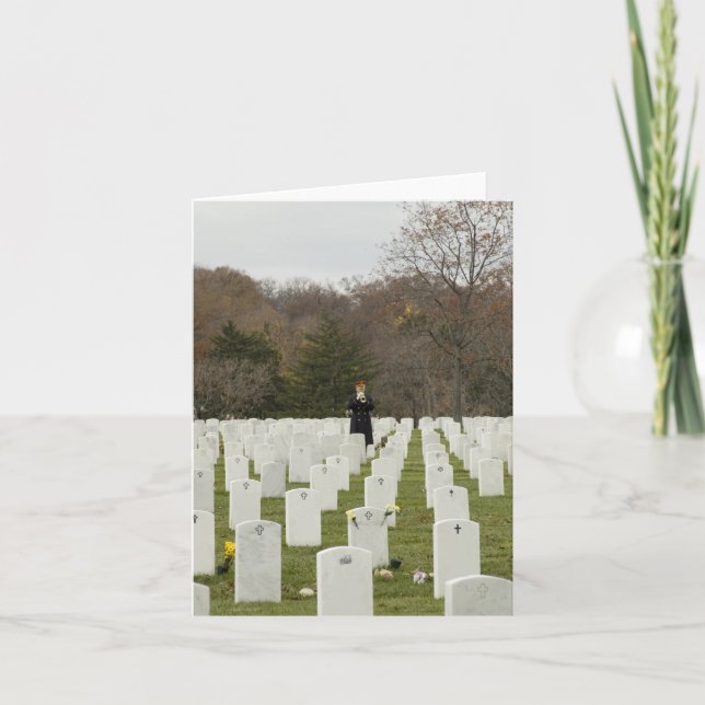 Tarjeta Golpecitos en el cementerio nacional de Arlington (Anverso)