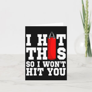 Tarjeta Golpeé esto para que no te golpee entrenador de bo