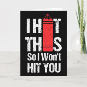 Tarjeta Golpeo Esto Para No Golpearte - Chica de Kickboxin