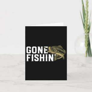 Tarjeta Gone Fishin Gracioso Largemouth B Regalo De Pesca