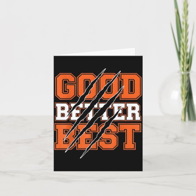 Tarjeta Good Better Funny Motivational  (Anverso)