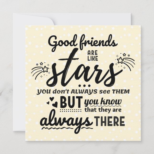Tarjeta Good Friends Are Like Stars (Anverso)