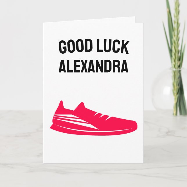 Tarjeta Good Luck 1st Marathon First Marathoner (Anverso)