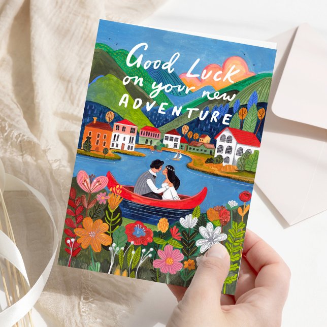 Tarjeta Good Luck on Your New Adventure Scenic Love (Good Luck on Your New Adventure Scenic Love Card)