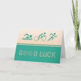 Tarjeta Good luck triathlon sport