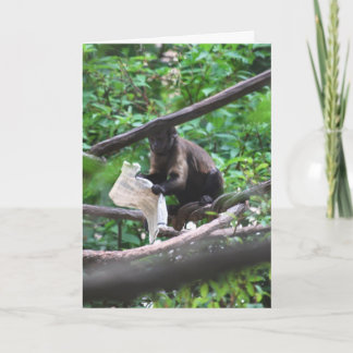 Tarjeta Good News Monkey dice Felicitaciones