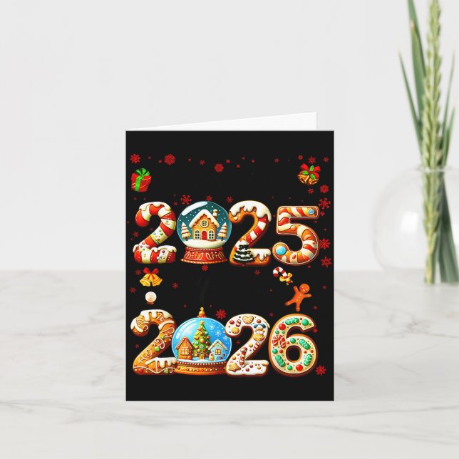 Tarjeta Goodbye 2025 Hello 2026 Christmas And Happy New Ye (Anverso)