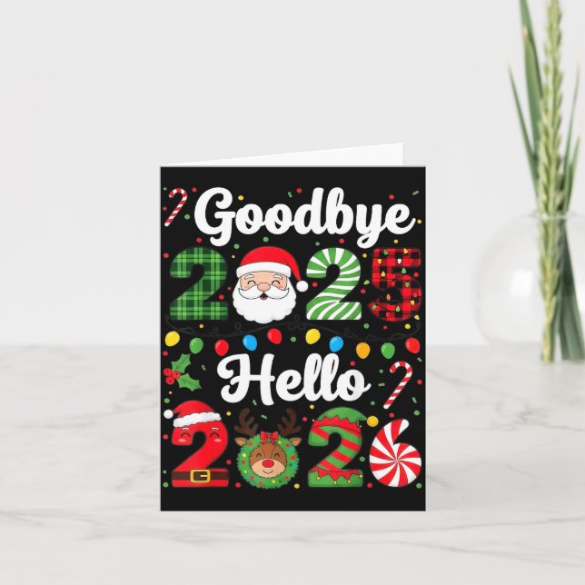 Tarjeta Goodbye 2025 Hello 2026 Happy New Year Countdown P (Anverso)
