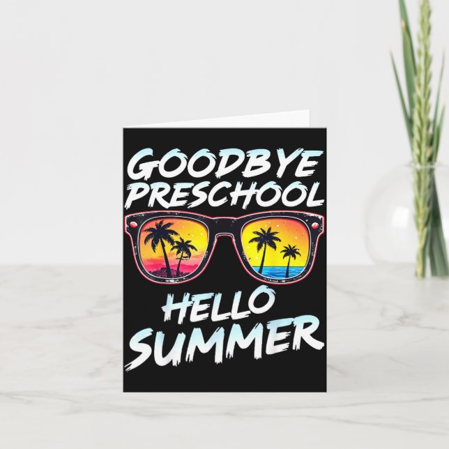 Tarjeta Goodbye Preschool Graduation Tee Teachers Kids Hel (Anverso)