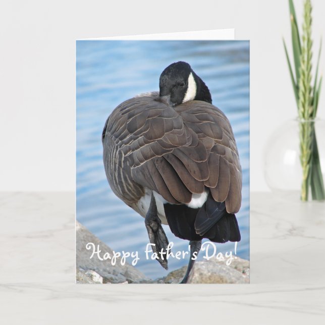 Tarjeta ¡Goose de Canadá, feliz día del padre! (Anverso)