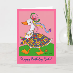 Tarjeta Goose sale del arte popular ucraniano