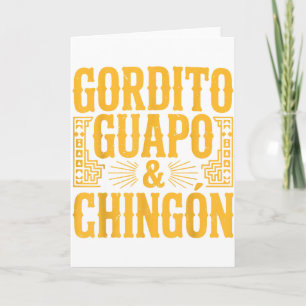 Tarjeta Gordito Guapo Y Chingon Regalo De Papá Mexicano Ho