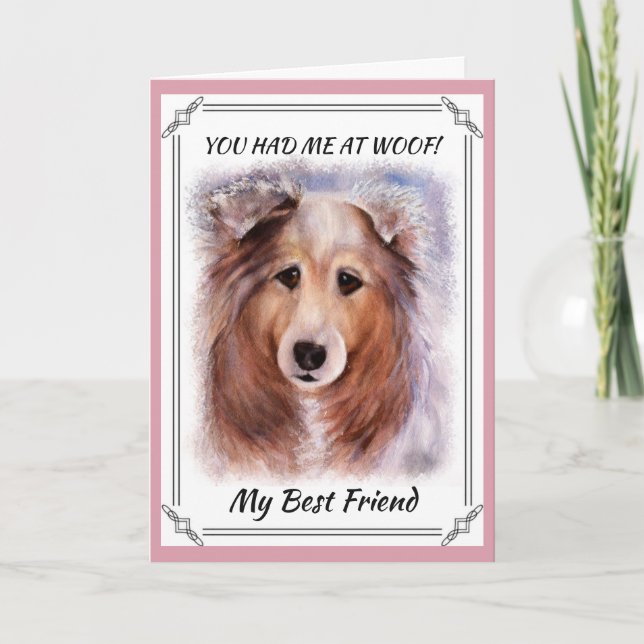 TARJETA GORGEOUS COLLIE (Anverso)