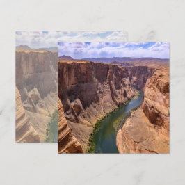 Tarjeta Gorgeous Grand Canyon And Colorado River Landscape