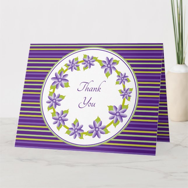 Tarjeta Gorgeous Purple Flowed (Anverso)