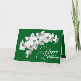 Tarjeta Gorgoge White Daffodils Bonito Bouquet Cumpleaños