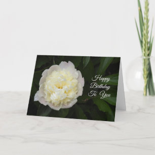 Tarjeta Gorgoous Peony Flower Fotografía feliz cumpleaños