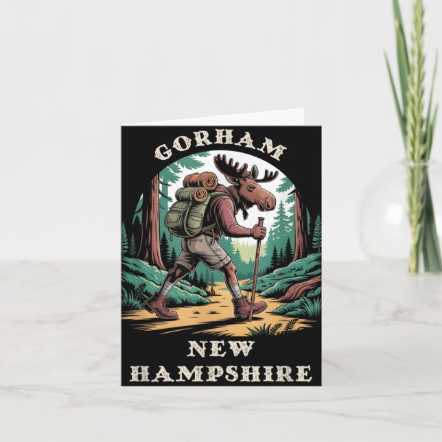 Tarjeta Gorham New Hampshire Nh Mountains Senderismo Moo (Anverso)