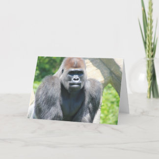 Tarjeta Gorila dorada de plata