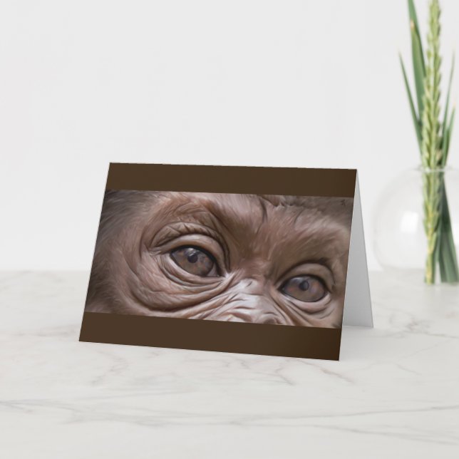 Tarjeta Gorila feliz cumpleaños (Anverso)