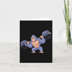 Tarjeta Gorila Halterofilia Fitness Gym Entrenamiento Body