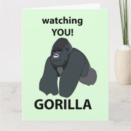 Tarjeta Gorila te mira graciosa gorila