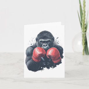 Tarjeta Gorilla En Guantes De Boxeo - Entrenamiento De Box