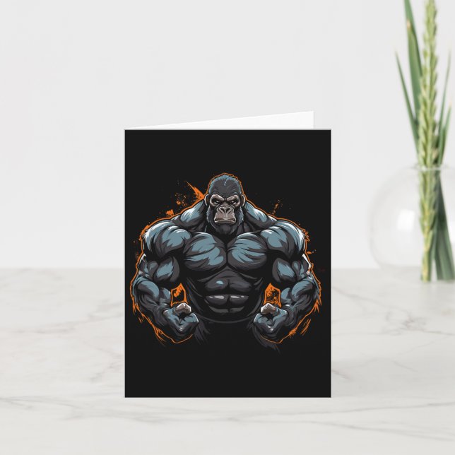 Tarjeta Gorilla Flexing (Anverso)