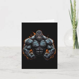 Tarjeta Gorilla Flexing