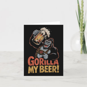 Tarjeta Gorilla My Beer Funny Ape Stein Fiesta Animal