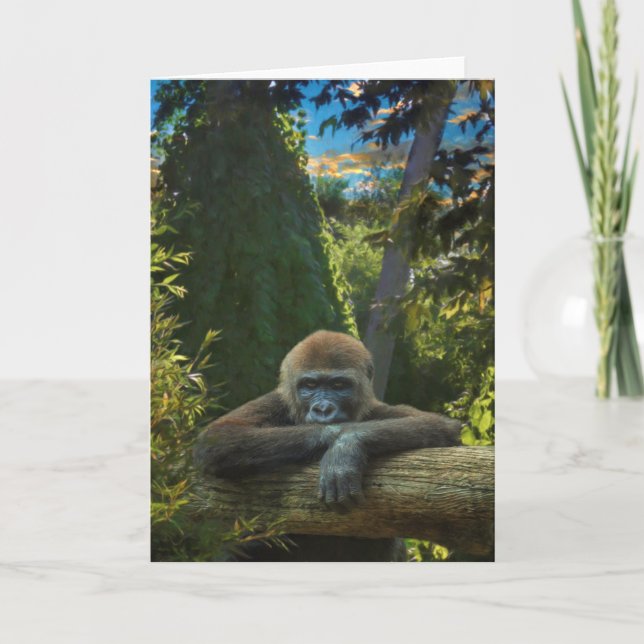 TARJETA GORILLA "SAVE NUESTRAS ESPECIES" (Anverso)