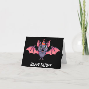 Tarjeta gorra de cumpleaños con bate cortado