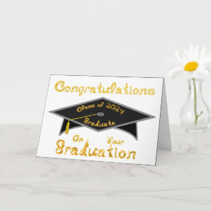 Tarjeta Gorra de Graduado de Graduación Negra de Clase 202