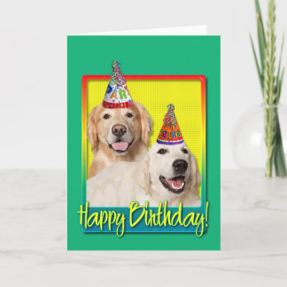 Tarjeta Gorra de la fiesta de cumpleaños - Golden Retrieve