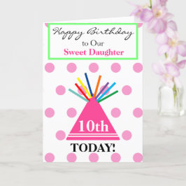 Tarjeta Gorra de la hija de cumpleaños Fiesta flores globo