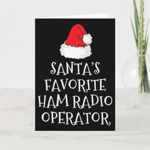 Tarjeta Gorra de Navidad del operador de radioaficionado f