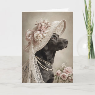 Tarjeta Gorra de Pascua Black Lab