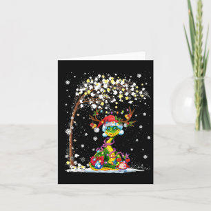 Tarjeta Gorra de renos de serpiente Santa Navidad Árbol di